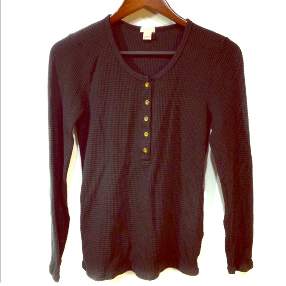 J. Crew Scoop Neck Henley Top